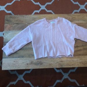 & Other Stories Light Pink Cropped Wool Sweater